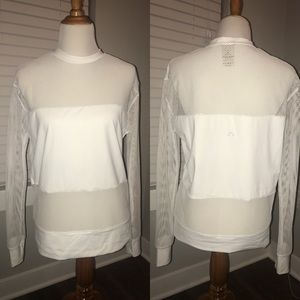 white mesh swim top - size M worn once